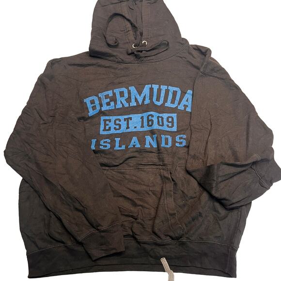 Bermuda Islands Est.1609 Vintage Pullover Sports Hoodie Sz L Destination Travel - Picture 1 of 5